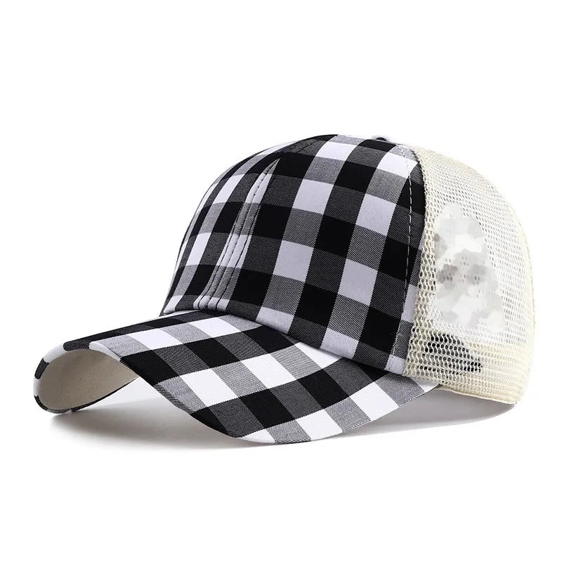 Ponytail Hat with Criss Cross Back Patterns