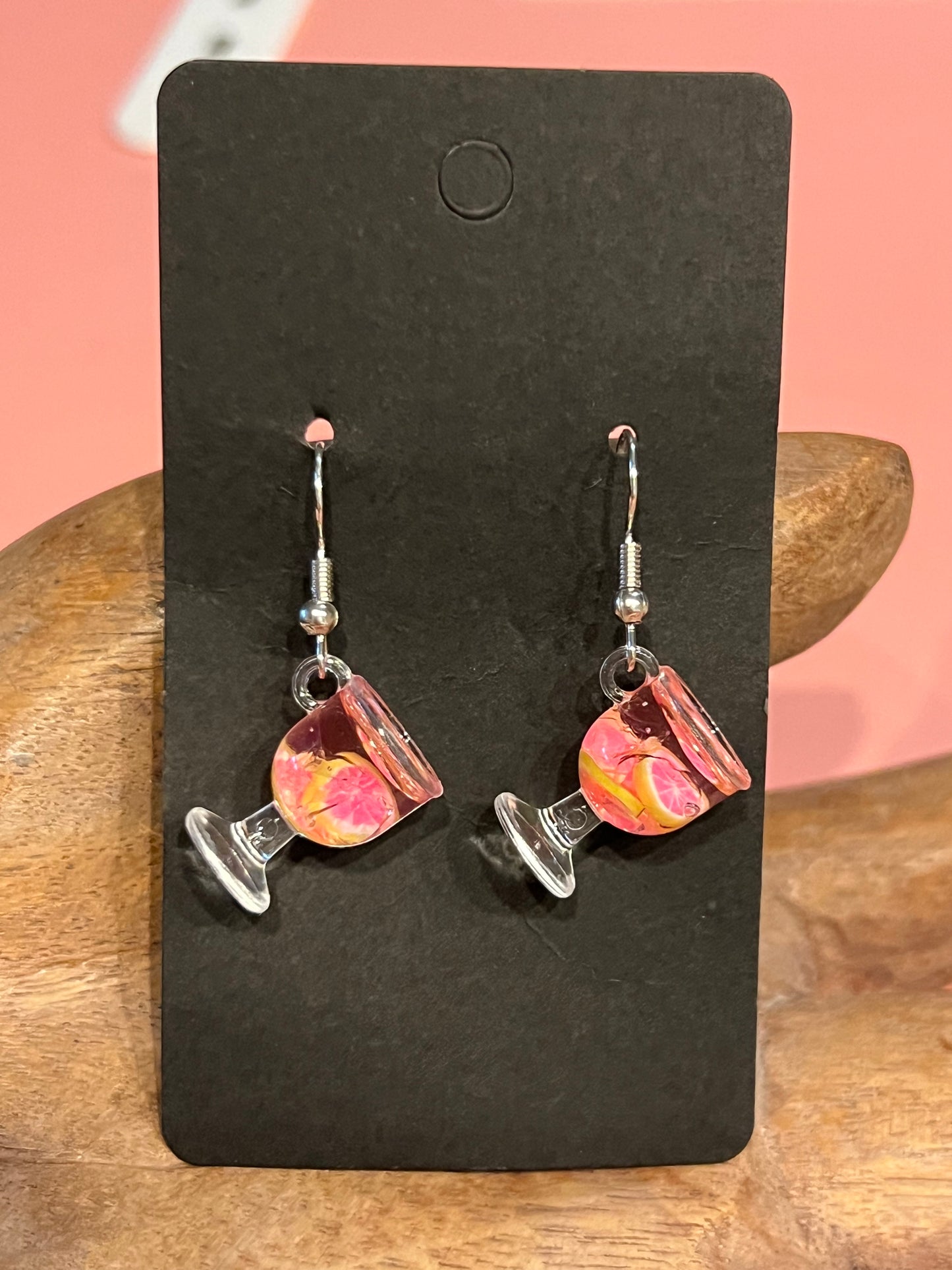 ACRYLIC CUP THEMED FISHHOOK EARRINGS