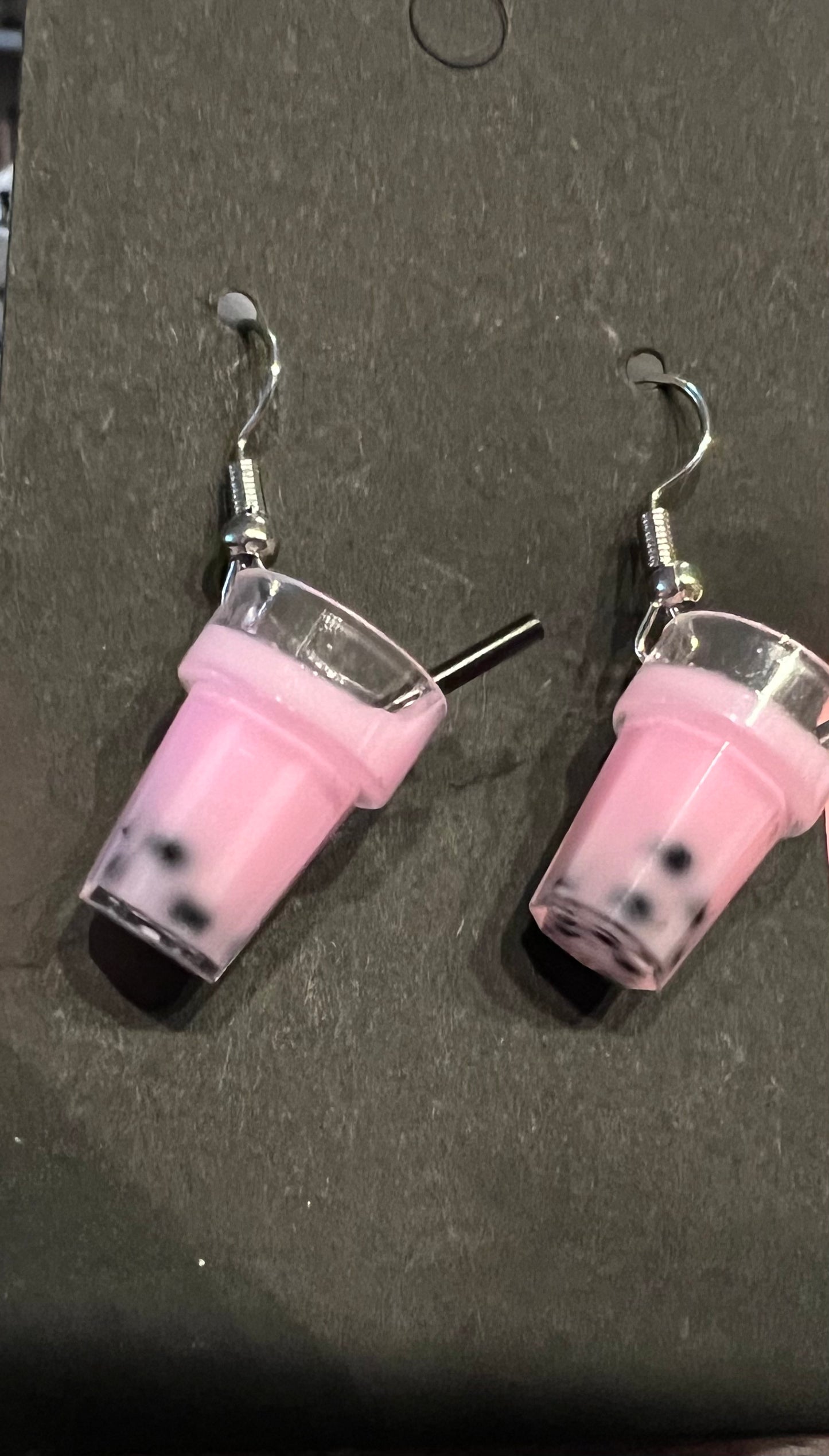 ACRYLIC CUP THEMED FISHHOOK EARRINGS