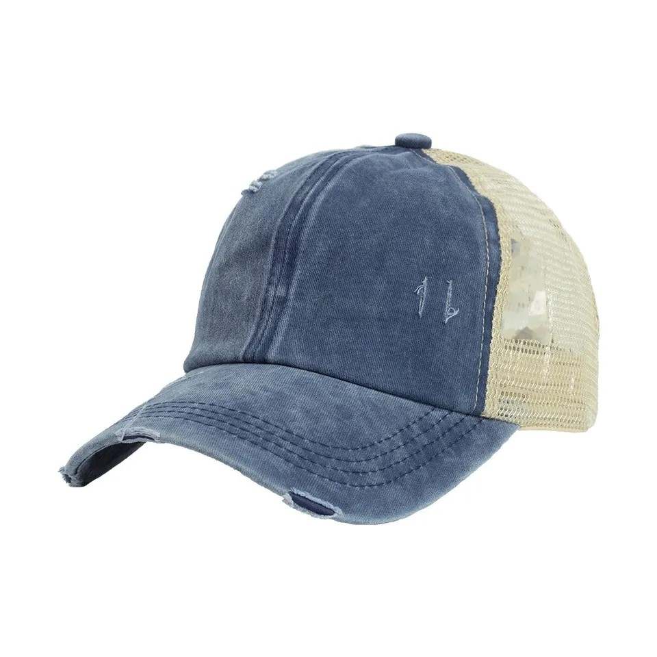 Ponytail Hat with Criss Cross Back Solids